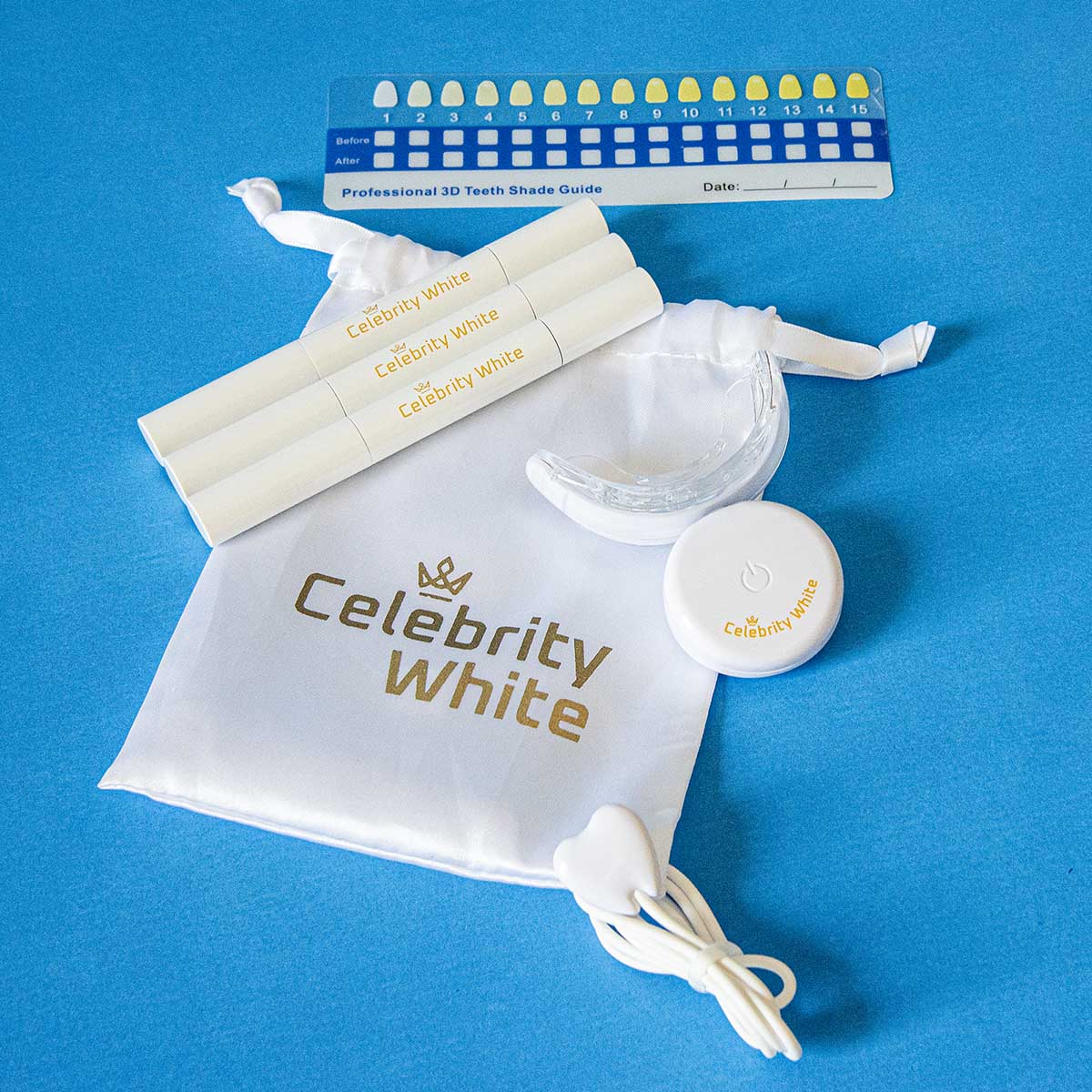 Fast, Sensitivity-free teeth whitening Celebrity Smiles Club
